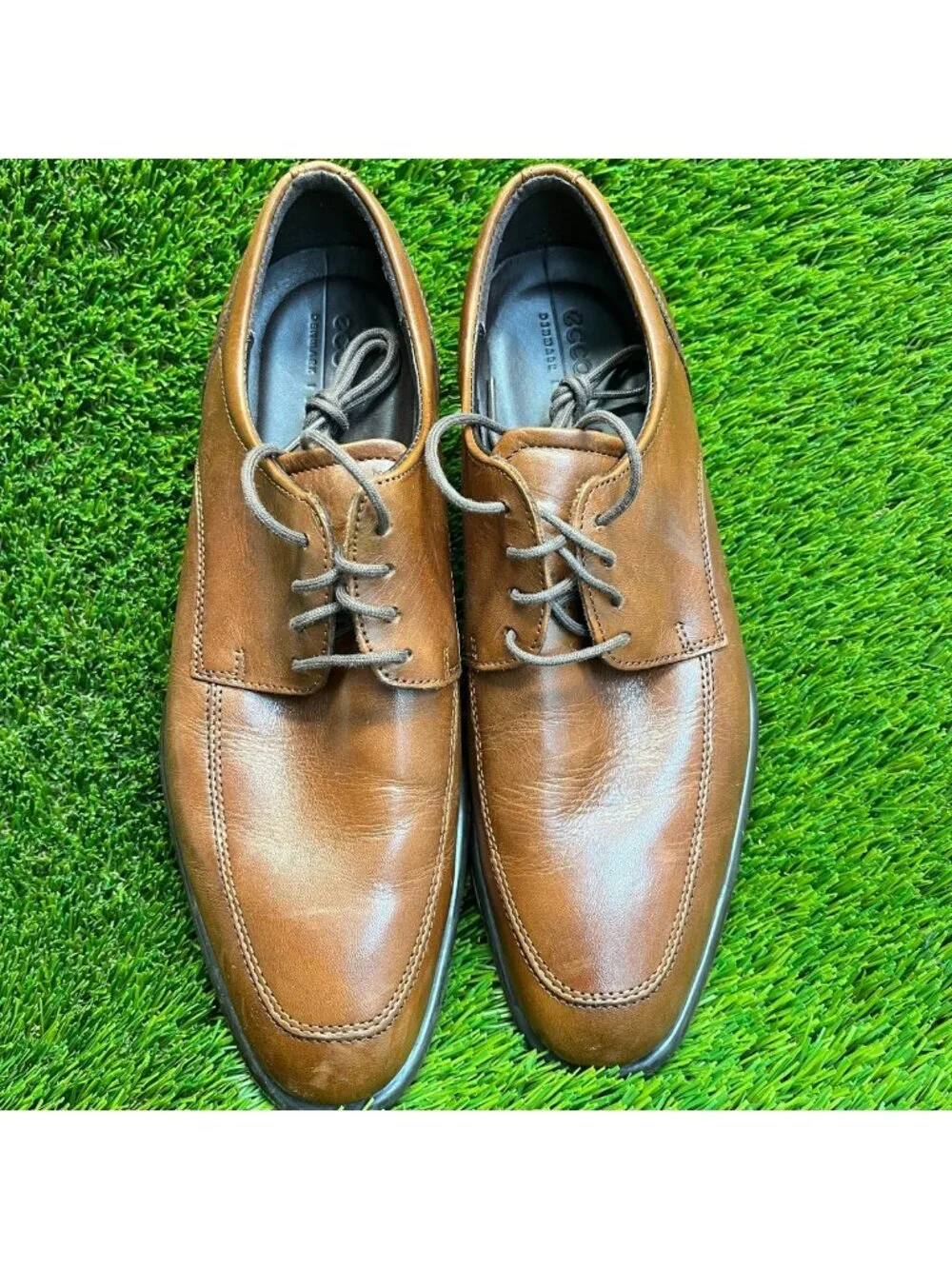 Ecco Citytray Mens Size 6-6.5 Brown Brown Classic Plain Toe Oxford Dress Shoes